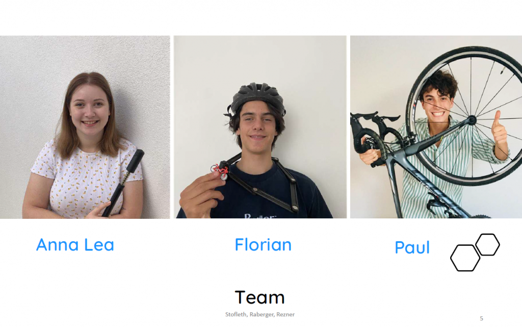 Team franzport: Anna Lea, Florian und Paul